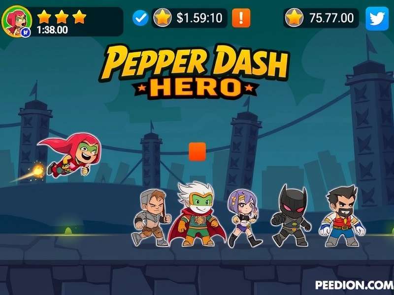 Pepper Dash Hero character lineup showing all available heroes