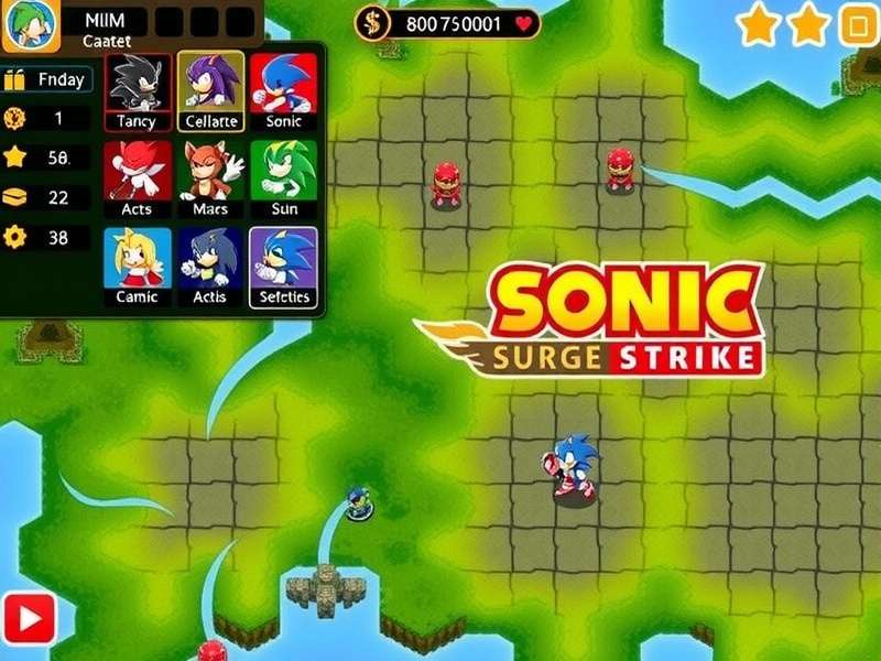 Sonic Surge Strike strategy map with tactical positions