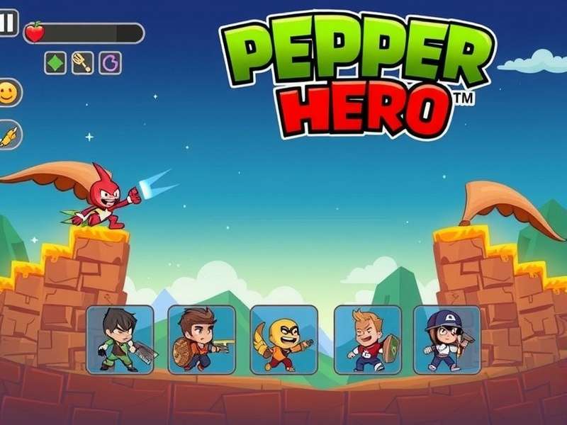 Pepper Dash Hero character selection screen with multiple heroes