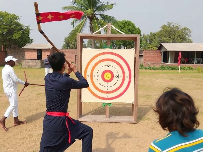 Sagar Skillful Hurler scoring zones and target diagram