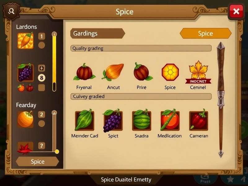 Spice Quality Grading in Spice Dominion Mastery