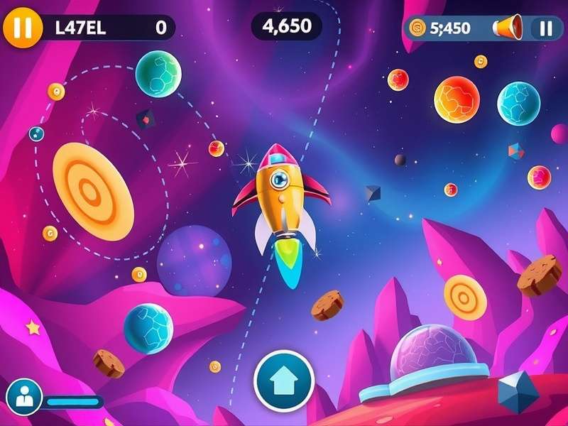 Smash Hit Galaxy level progression interface