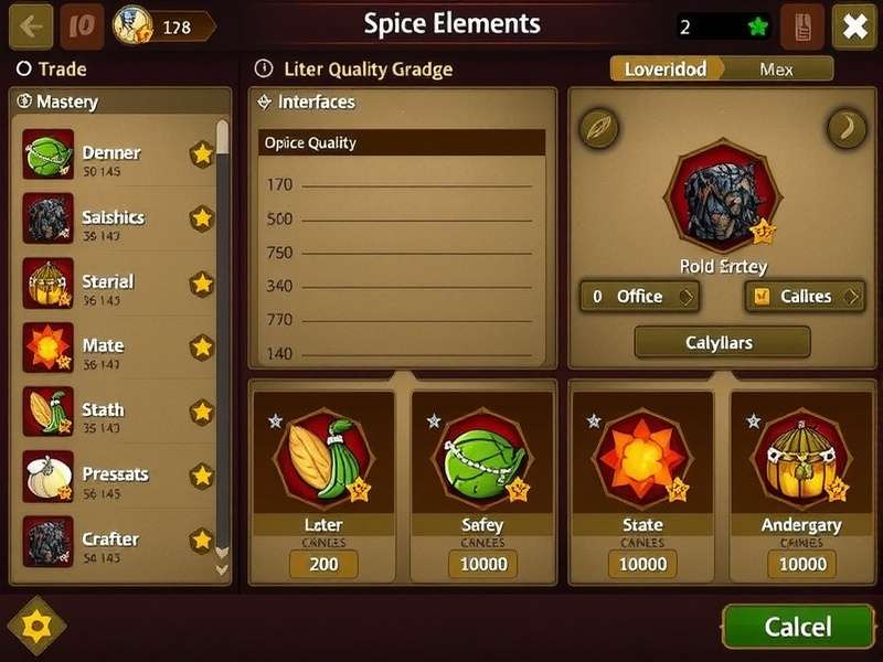 Spice Dominion Mastery Trade Interface