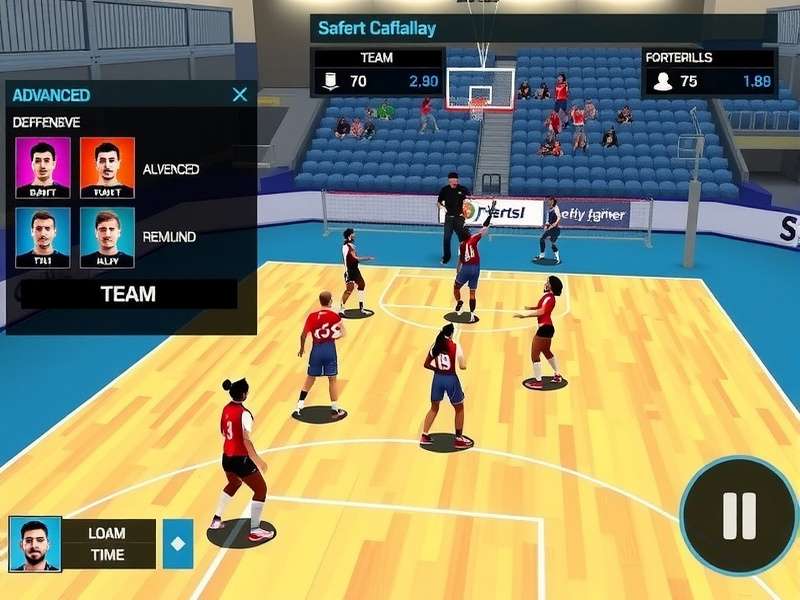 Volley Rulers IN gameplay screenshot showing realistic volleyball action