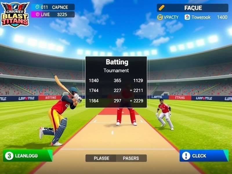 Cricket Blast Titans graphics showcase with detailed player models