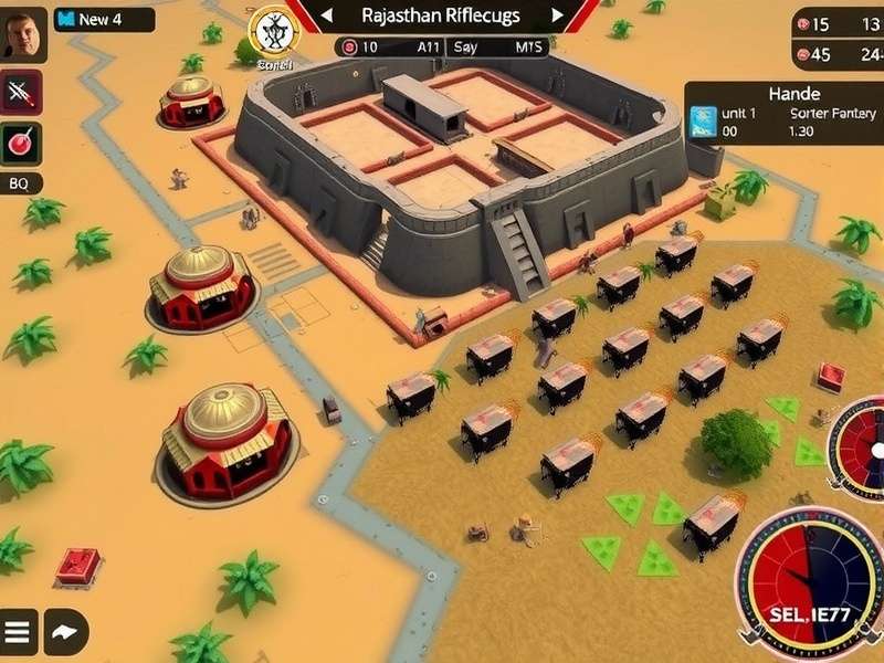 Rajasthan Rifles Siege tactical map showing unit positions