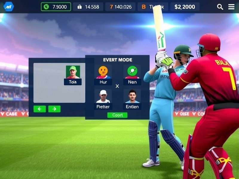 Cricket Blast Titans tournament mode interface