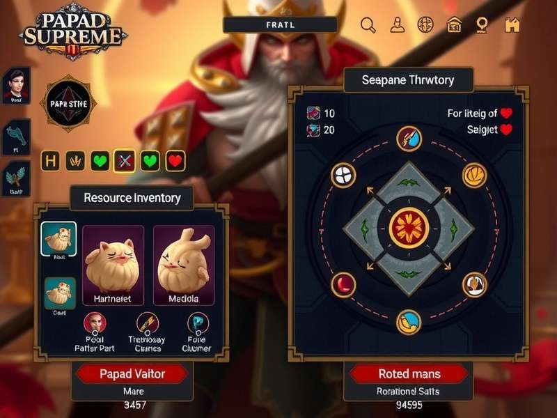 Competitive map strategy diagram for Papad Strife Supreme showing optimal positioning and rotation paths