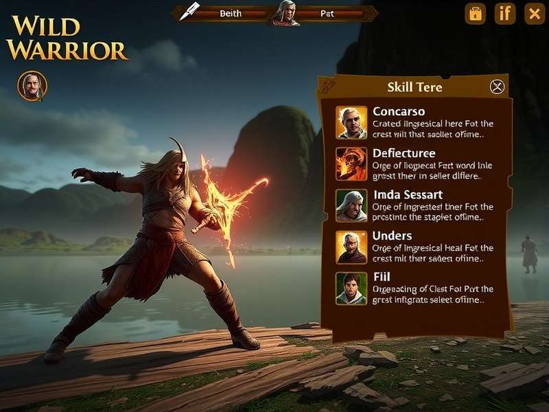 Wild Warrior character customization screen