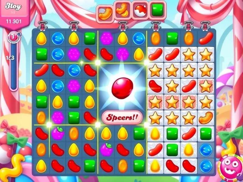Candy Blast Bonanza gameplay screenshot showing colorful candy pieces