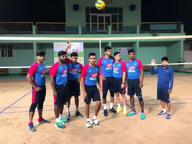 Velachery Volley Stars team in action during a match