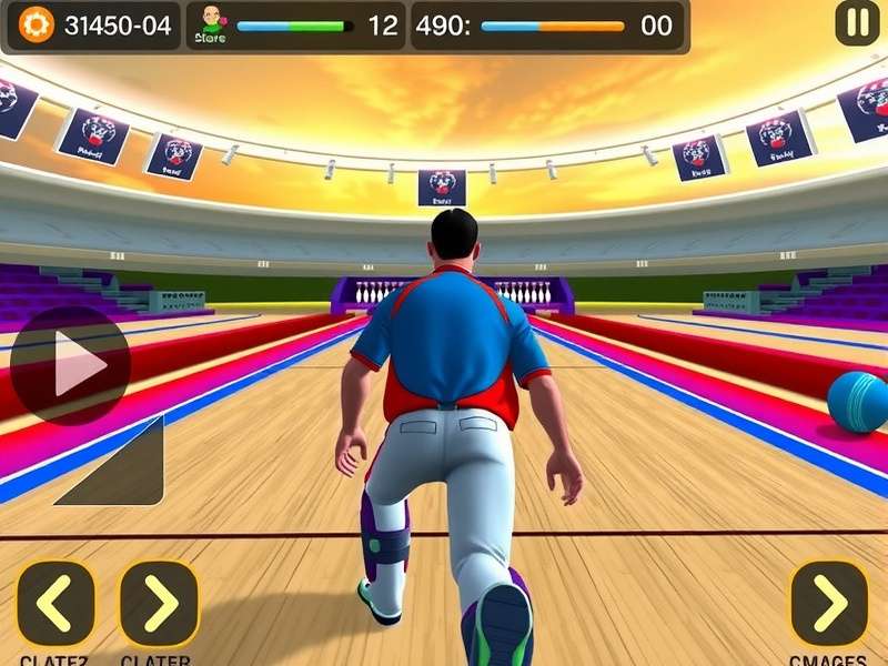India Bowling Legends gameplay screenshot showing bowling action