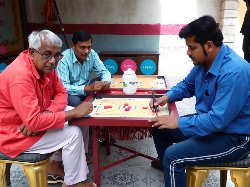 Community Carrom Game in India
