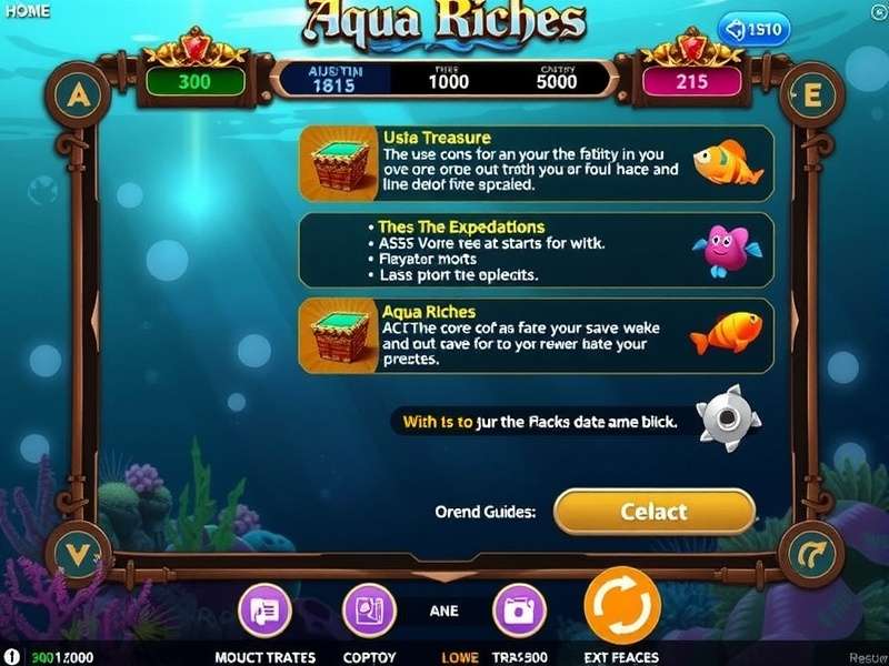 Aqua Riches Expedition treasure collection interface