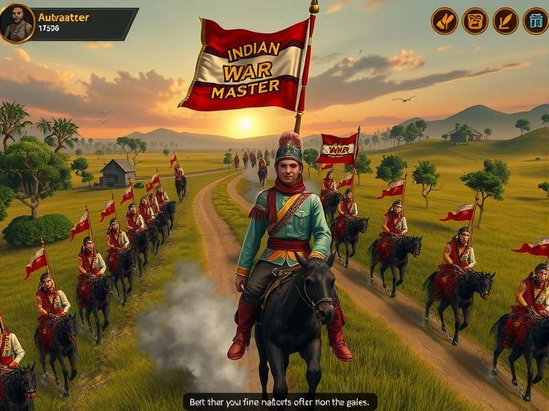 Indian War Master gameplay screenshot showing strategic battle interface