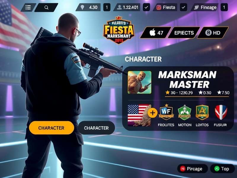 Fiesta Marksman Master gameplay screenshot showing character in action