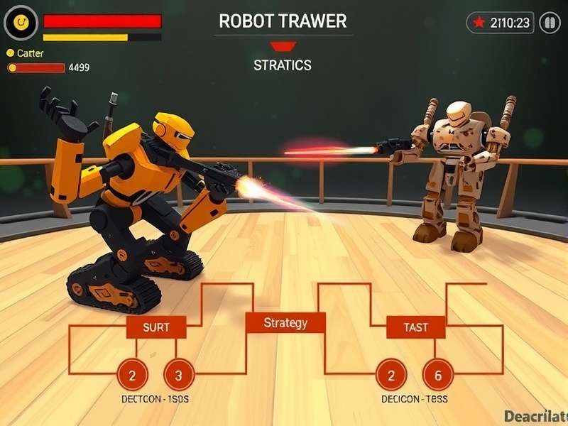 Ponda Robot Wars gameplay screenshot showing robot combat
