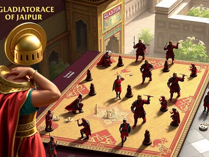 Historical depiction of Gladiator Ace Jaipur gameplay in royal courts