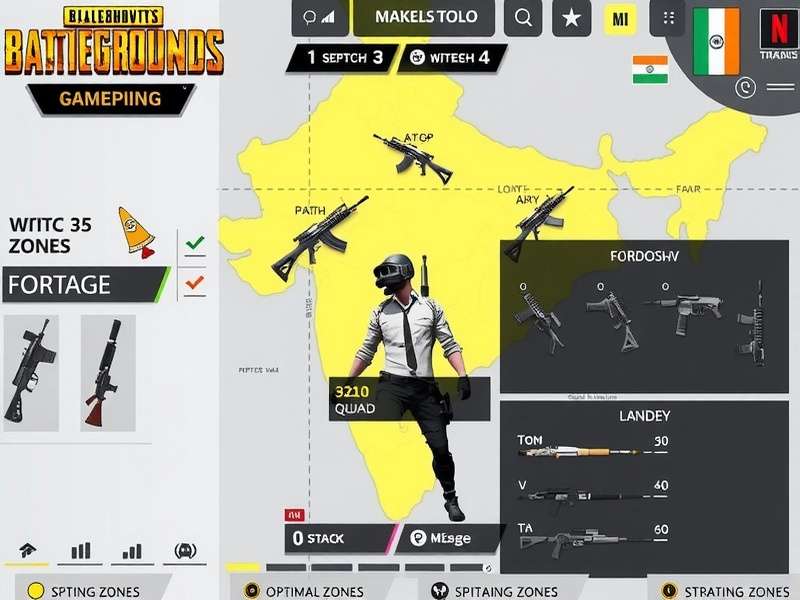 Desi PUBG Squad gameplay showing Indian-themed map and characters