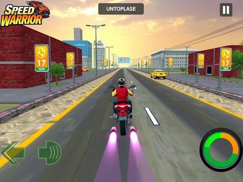Speed Warrior Ahmedabad gameplay screenshot showing racing through Ahmedabad streets