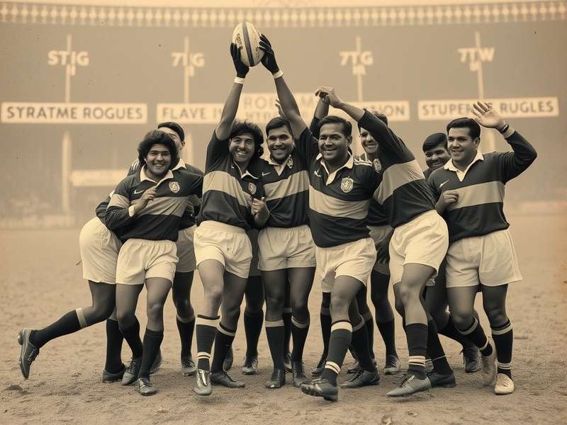 Supreme Indian Rugby Titans celebrating championship victory