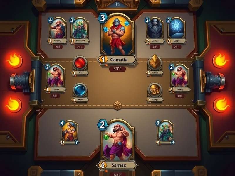 Panjim Power Champion gameplay setup showing cards and tokens