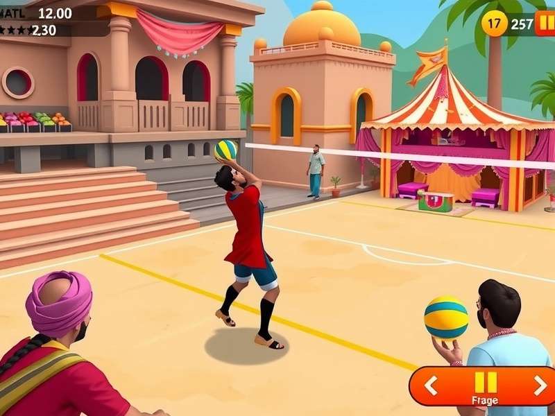 Punjabi Volley Hero development team working on game design