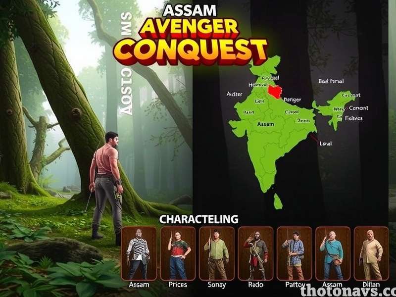 Assam Avenger Conquest map showing different regions of Assam