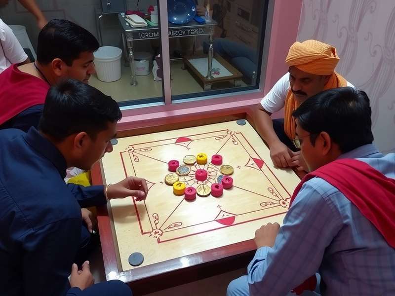 Carrom Board Pieces Arrangement