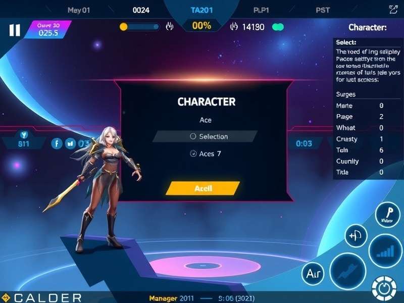 Nebula Warrior Ace gameplay screenshot showing character in action