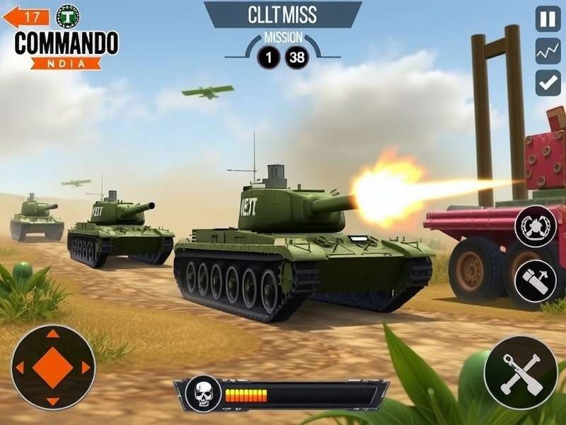 Mission selection screen in Tank Commando India