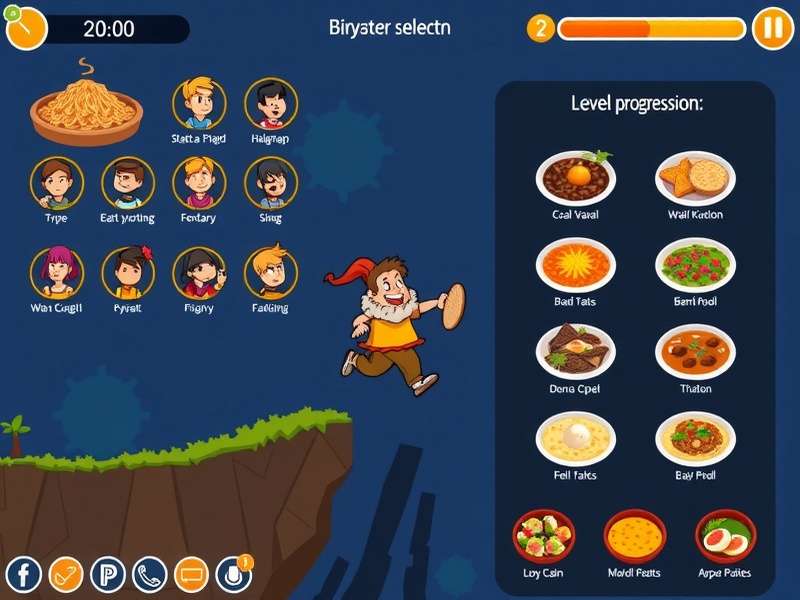 Madhya Pradesh Biryani Jump gameplay screenshot showing character jumping between biryani ingredients