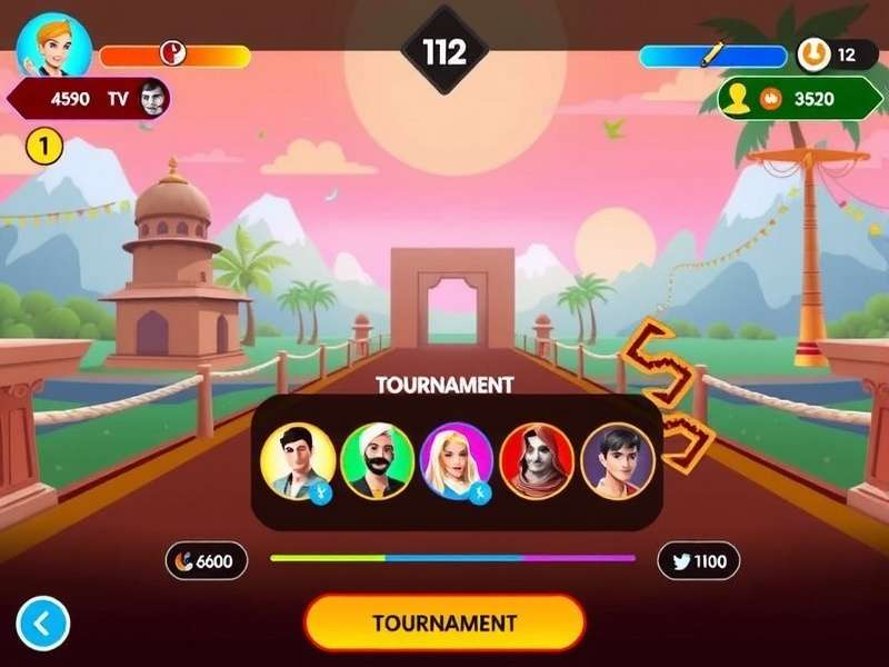 Elite Gujarat Dasher gameplay screenshot showing vibrant Indian-inspired environments