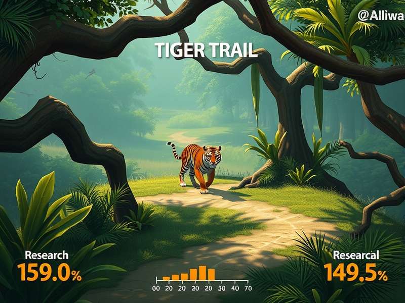 Tiger Trail gameplay screenshot showing Indian jungle environment
