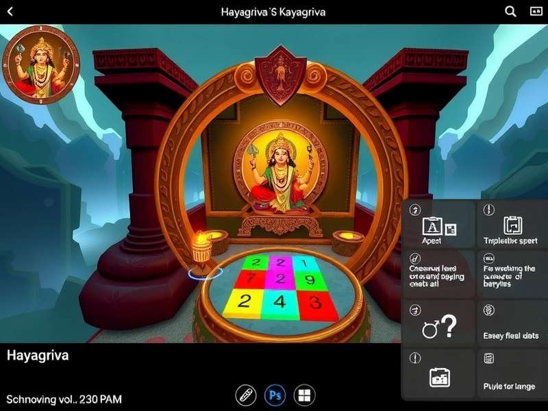 Gameplay screenshot showing puzzle-solving in Hayagriva S Knowledge VR