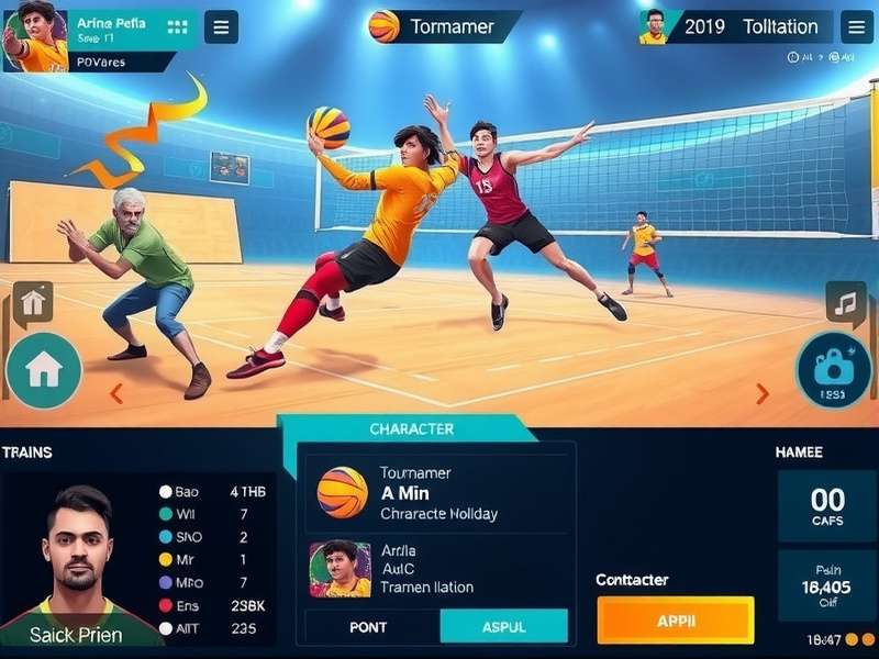 Dharam Volley Legends X tournament gameplay showing competitive match