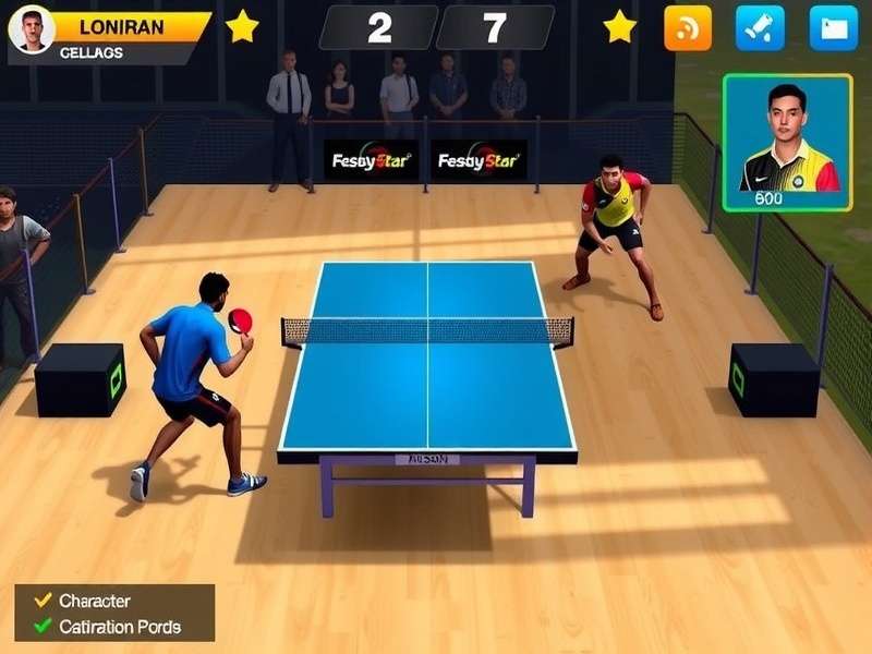 Table Tennis Star: India's Pride tournament mode interface
