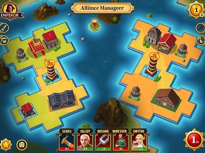 Goa Glory Emperor gameplay screenshot showing strategic map view