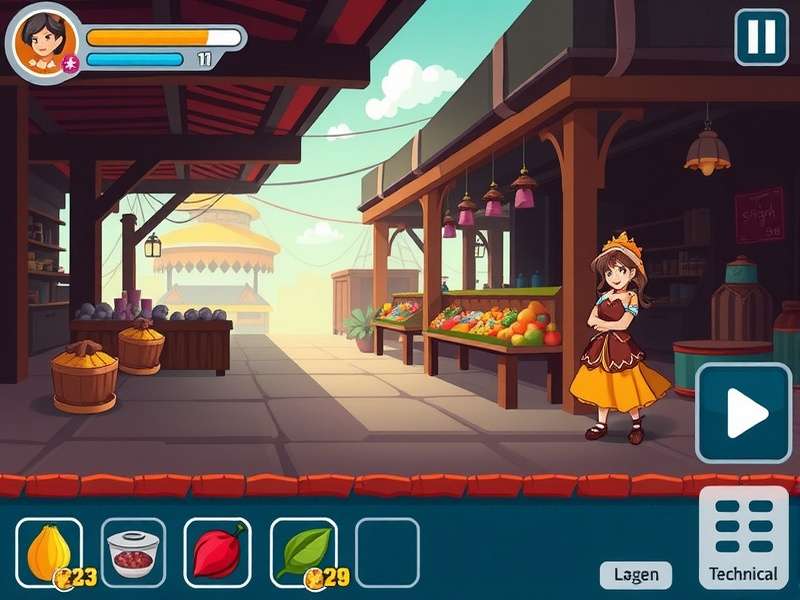 Spice Surge Run gameplay screenshot showing character collecting spices