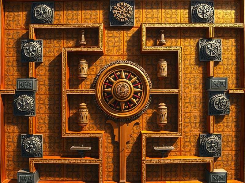 Indian Labyrinth puzzle mechanics showing traditional Indian mathematical concepts