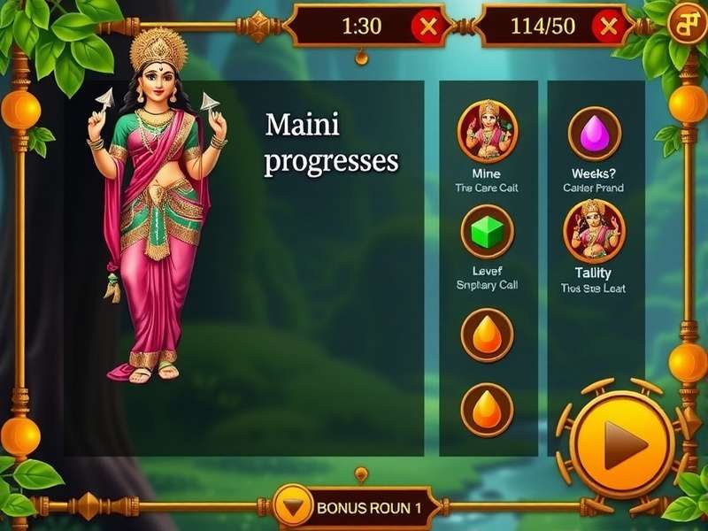 Lakshmi S Lucky Lash gameplay interface showing main screen and features