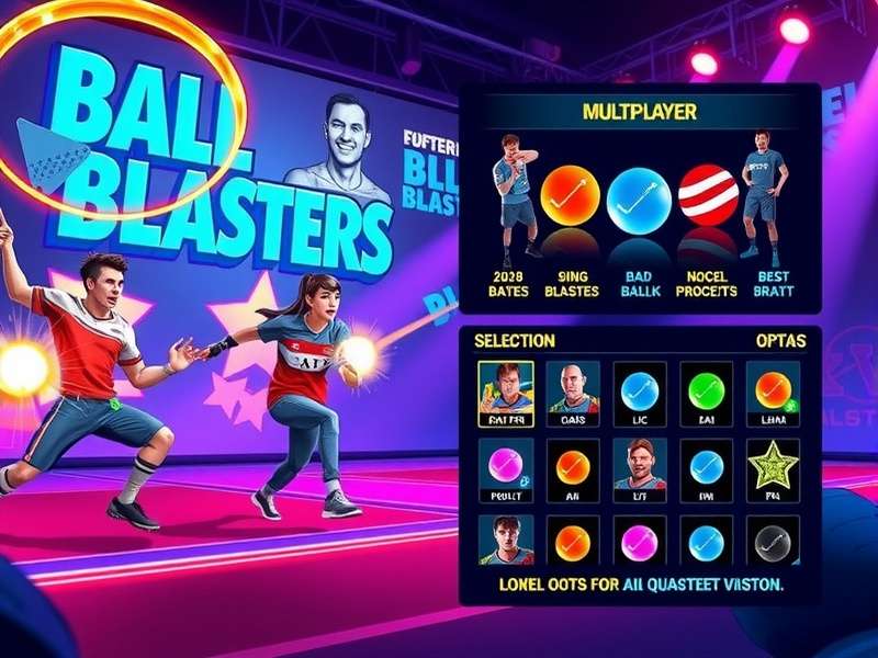 Ball Blasters character customization screen with various options