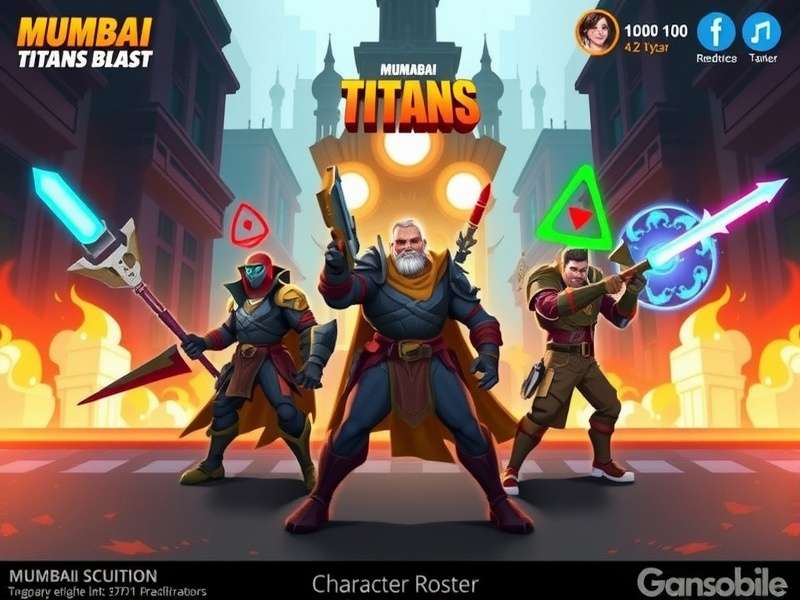 Mumbai Titans Blast character roster showing different Titan classes