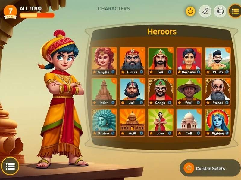 Bharat Battle Master gameplay screenshot showing character in traditional Indian attire
