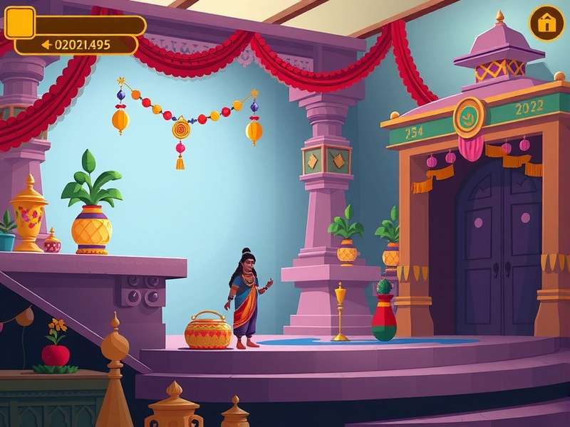 Durga Puja Adventure Quest character interaction scene