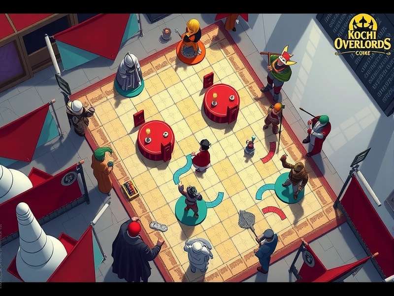 Kochi Overlords game board and components