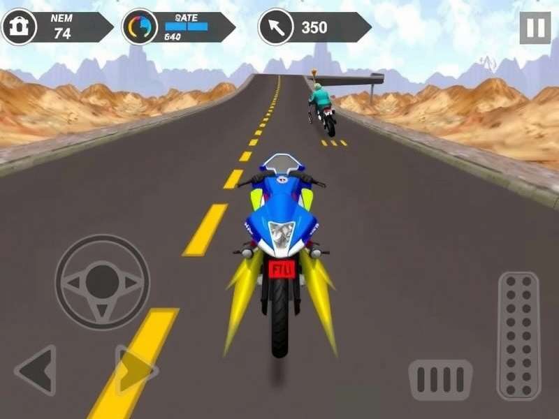 Pav Turbo Rush gameplay screenshot showing intense racing action