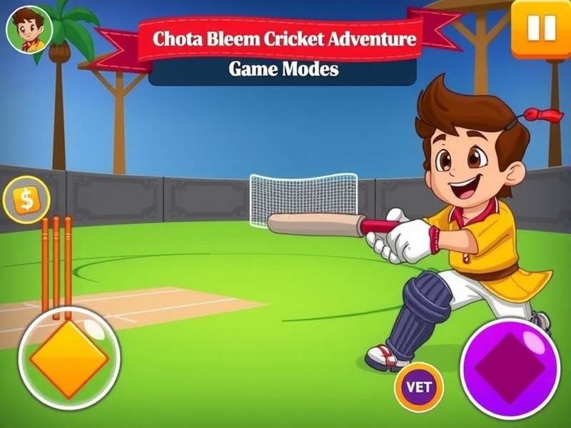 Chhota Bheem Cricket Adventure game modes selection screen