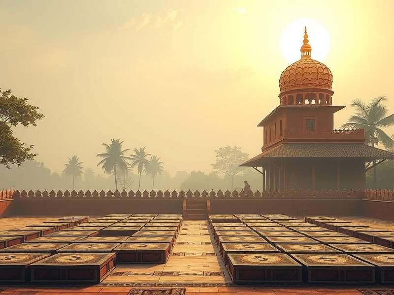 Historical depiction of Bengali Puzzle Pro being played in traditional setting