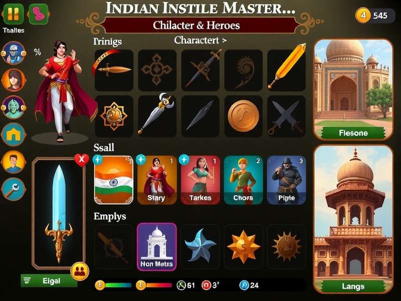 Bharat Battle Master cultural elements showcase featuring traditional Indian architecture and designs